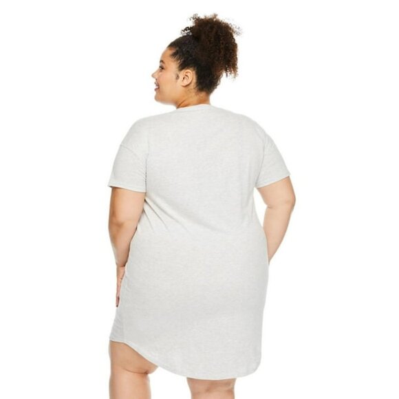 💤 Plus Size Women's Round Neck Nightshirt – George Size: 1X and 2X - Picture 4 of 4